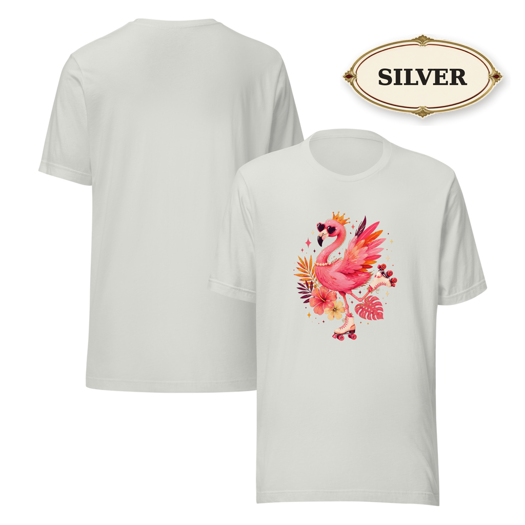 Pink Flamingo Shirt for Women, Tropical Graphic Tee, Colorful Summer T-Shirt, Beach Vacation Tee, Flamingo Lover Gift