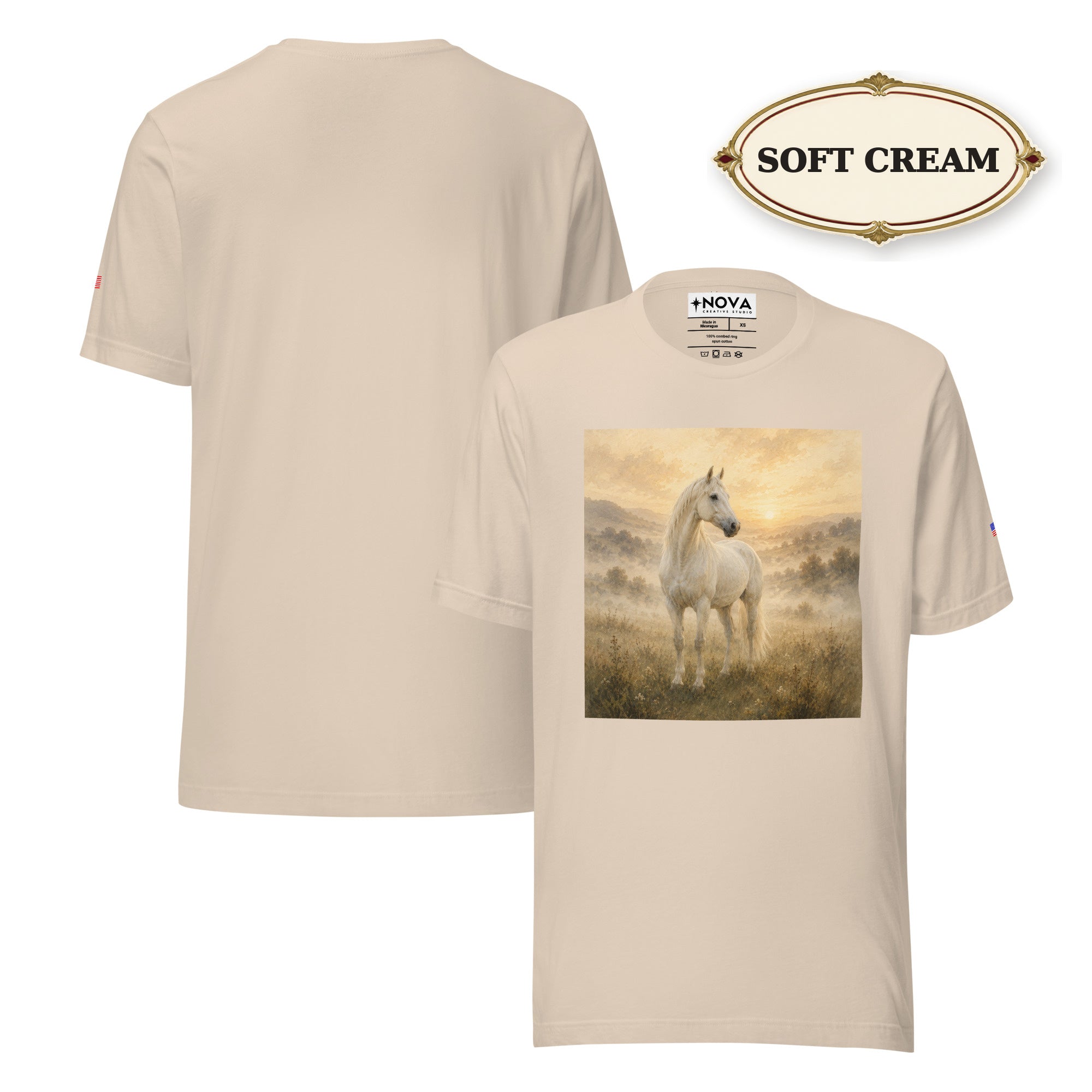 White Horse Graphic Tee, Unisex Western Shirt, Equestrian Gift