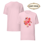Pink Flamingo Shirt for Women, Tropical Graphic Tee, Colorful Summer T-Shirt, Beach Vacation Tee, Flamingo Lover Gift
