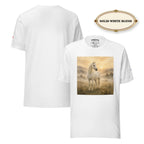 White Horse Graphic Tee, Unisex Western Shirt, Equestrian Gift