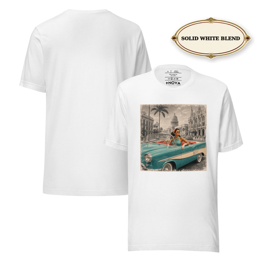 Havana Convertible Graphic Tee, Vintage Cuba Travel Shirt, Classic Car Gift