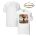 Hot Air Balloon Graphic Tee, Vintage Woman Travel Shirt, Whimsical Adventure Gift