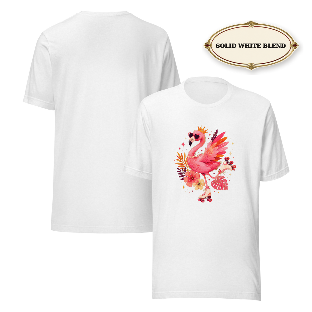 Pink Flamingo Shirt for Women, Tropical Graphic Tee, Colorful Summer T-Shirt, Beach Vacation Tee, Flamingo Lover Gift