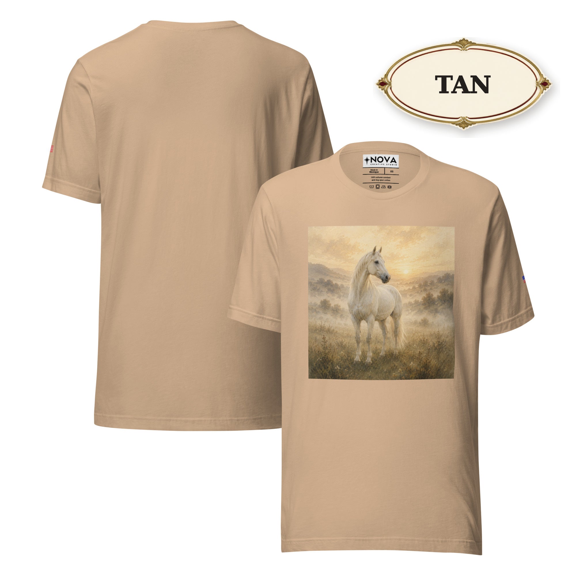 White Horse Graphic Tee, Unisex Western Shirt, Equestrian Gift