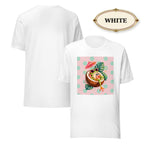 Women’s Tropical Cocktail Graphic Tee, Coconut Drink Summer Shirt