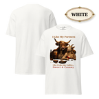Funny Bull and Goat Coffee T-Shirt, Sweet and Creamy Partners Tee, Farm Animal Humor Gift, Unisex Graphic Shirt