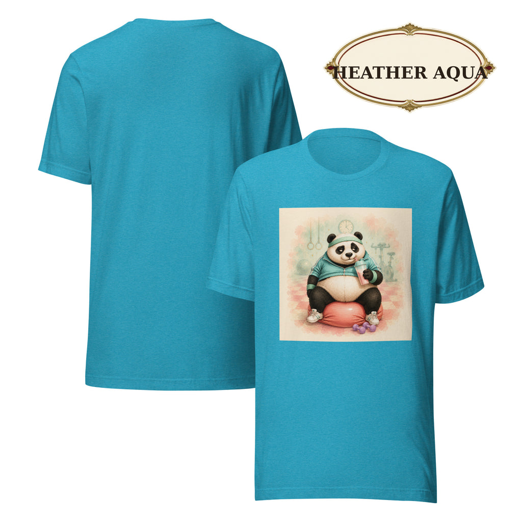 Panda Workout Graphic Tee, Unisex Fitness Shirt, Funny Gym Gift