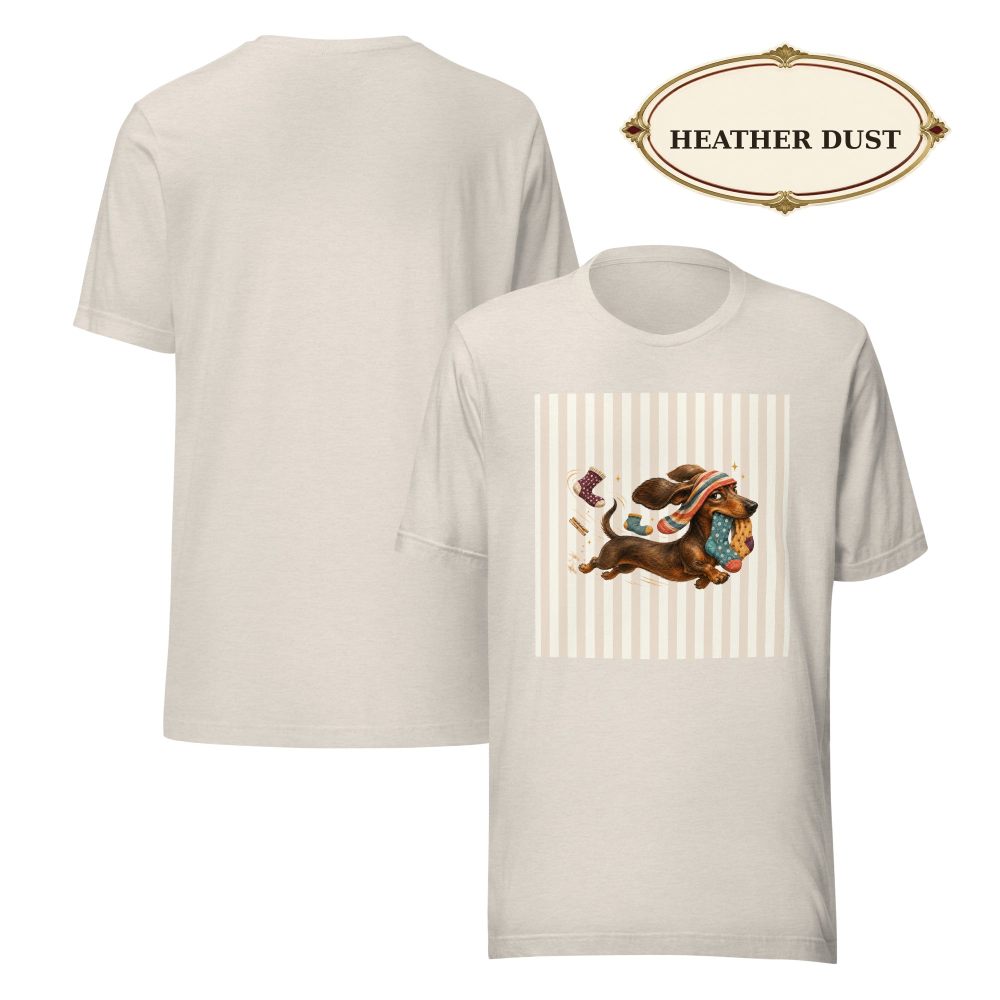 Sock Thief Dachshund Graphic Tee, Funny Unisex Wiener Dog Shirt