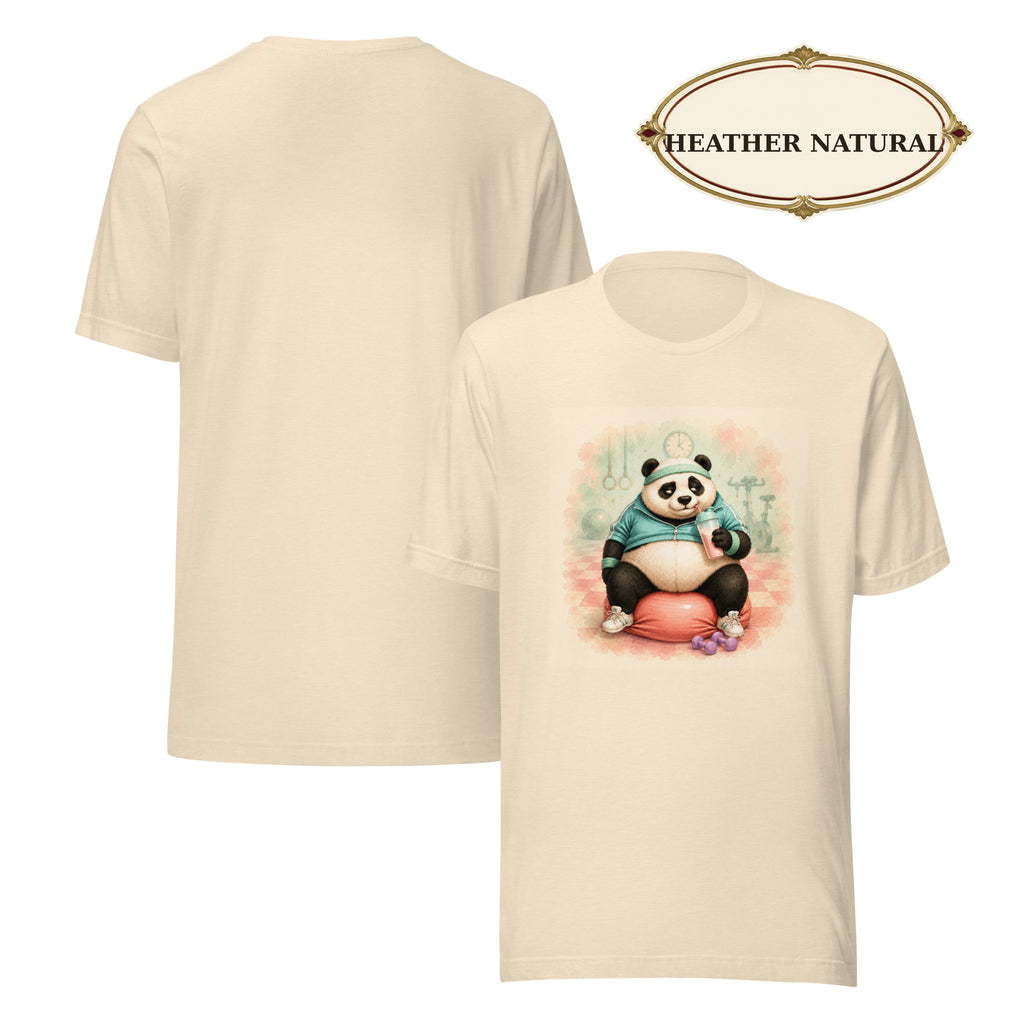 Panda Workout Graphic Tee, Unisex Fitness Shirt, Funny Gym Gift