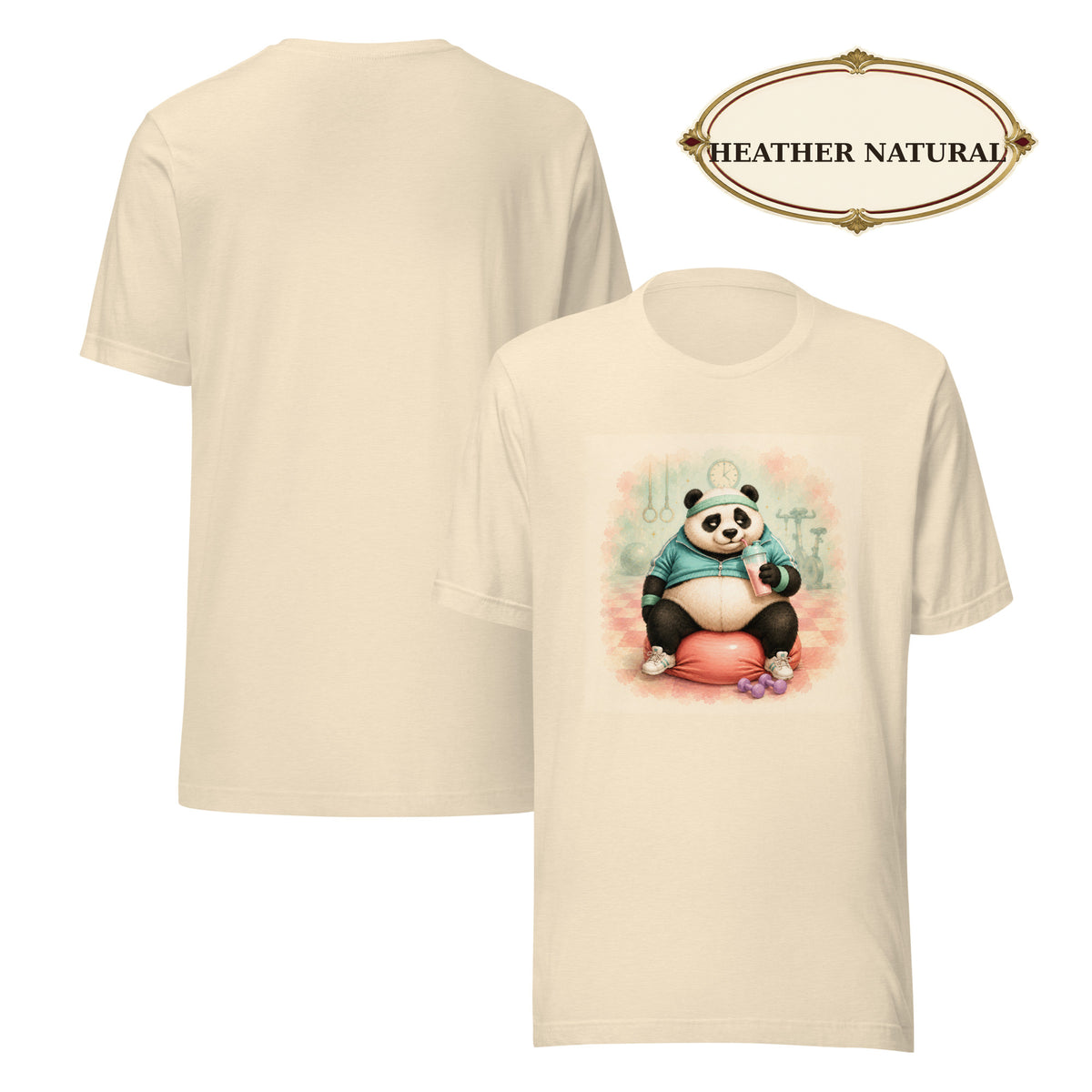 Panda Workout Graphic Tee, Unisex Fitness Shirt, Funny Gym Gift