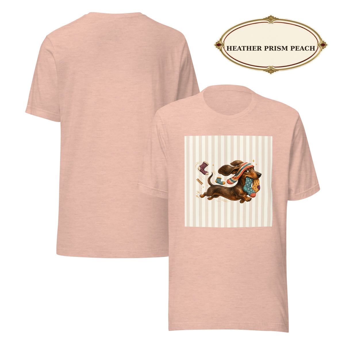 Sock Thief Dachshund Graphic Tee, Funny Unisex Wiener Dog Shirt