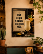Póster de cóctel Piña Colada