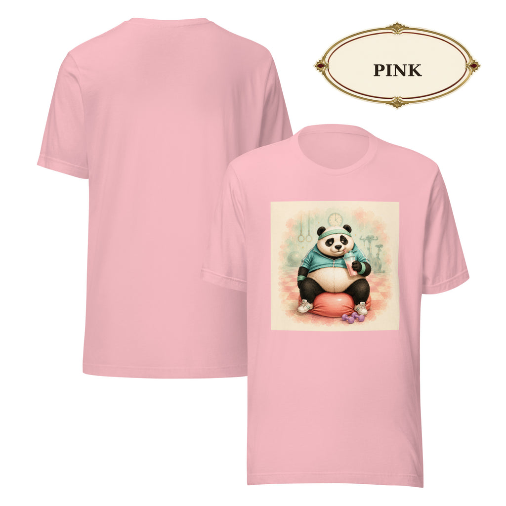 Panda Workout Graphic Tee, Unisex Fitness Shirt, Funny Gym Gift