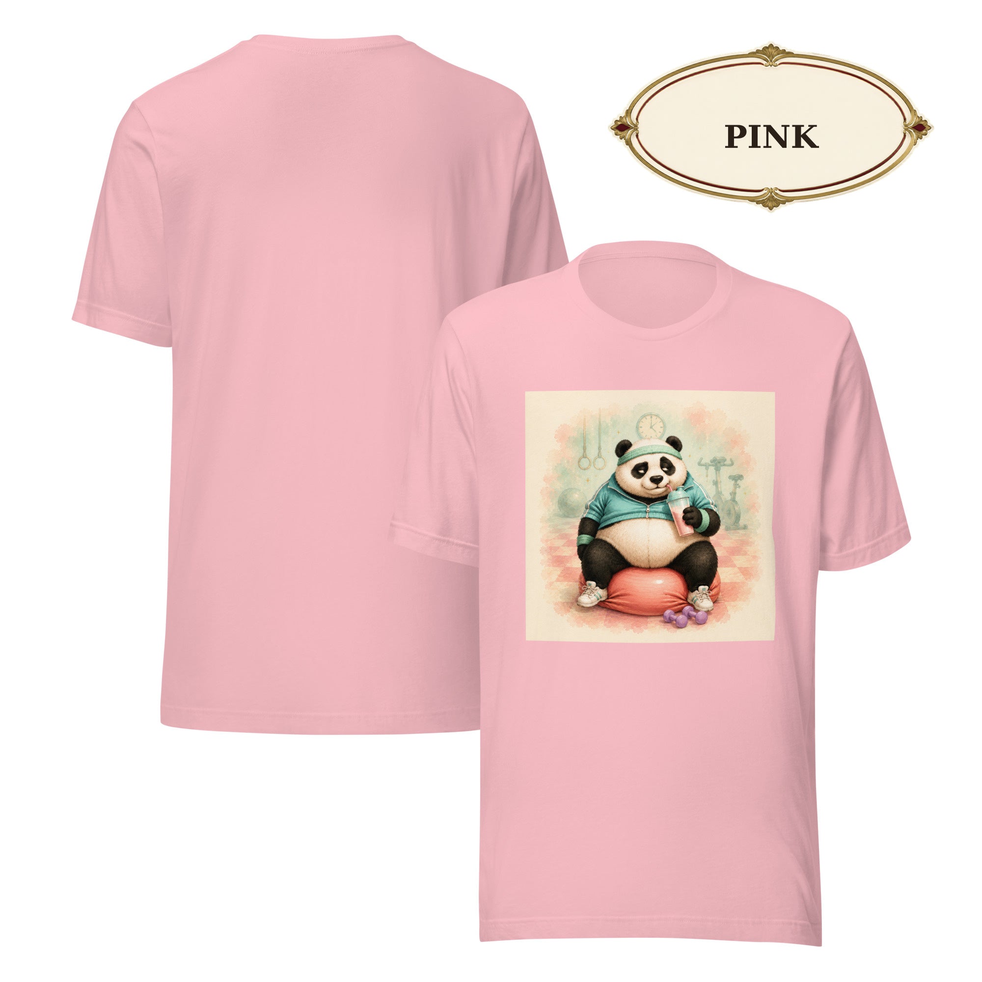 Panda Workout Graphic Tee, Unisex Fitness Shirt, Funny Gym Gift
