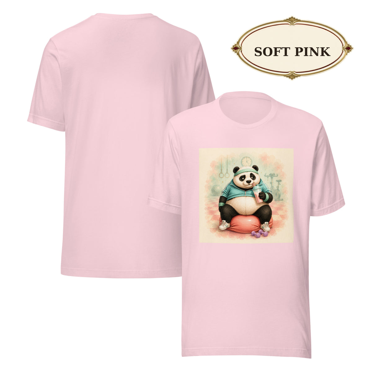 Panda Workout Graphic Tee, Unisex Fitness Shirt, Funny Gym Gift