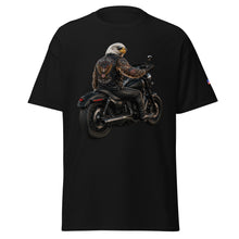 Ride Free Born to Roam Biker Shirt, Patriotic Eagle Motorcycle T-Shirt, American Flag Graphic Tee, Unisex Rider Gift