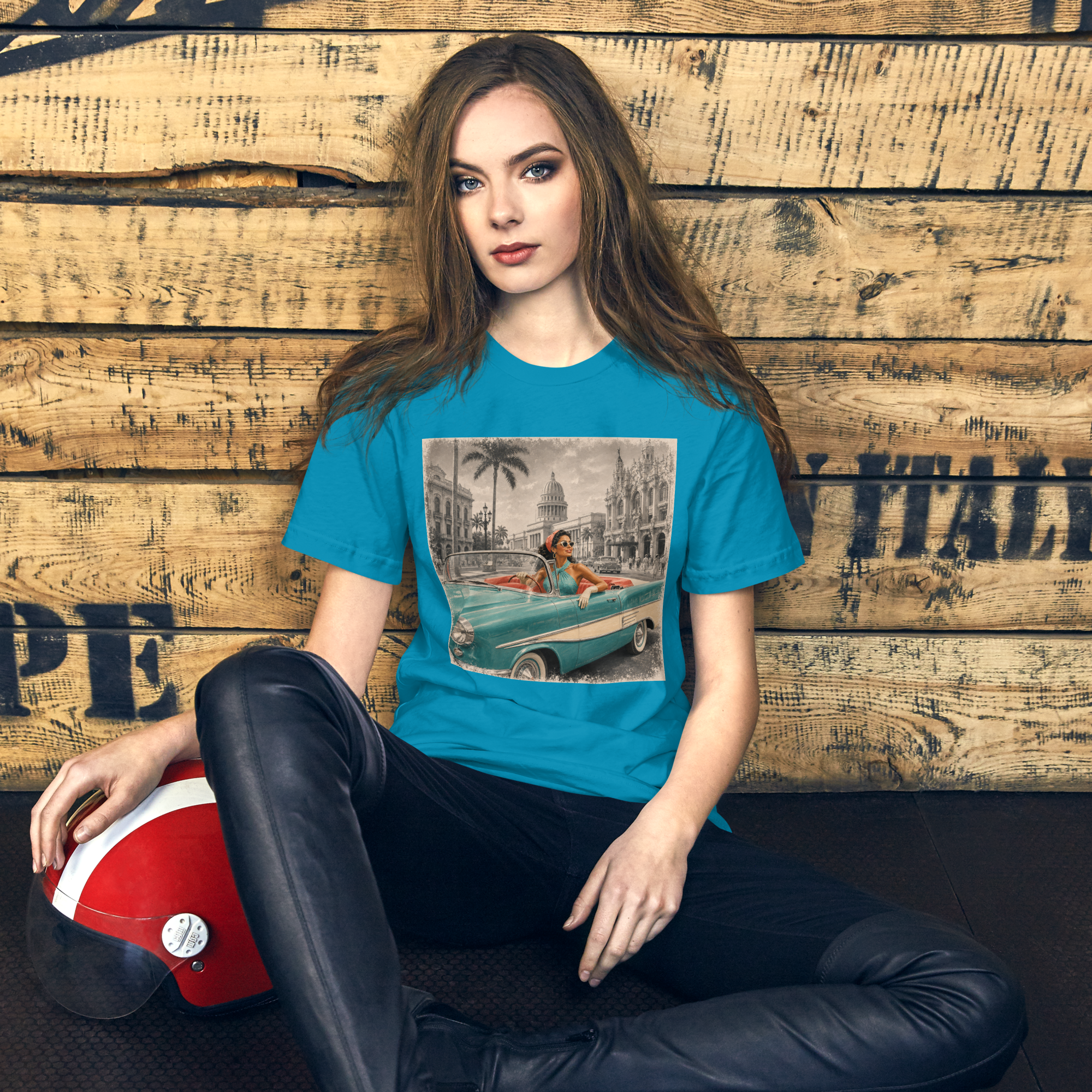 Havana Convertible Graphic Tee, Vintage Cuba Travel Shirt, Classic Car Gift