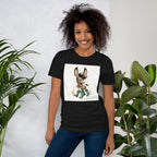 Cute Donkey Graphic Tee for Women, Whimsical Farm Animal Shirt