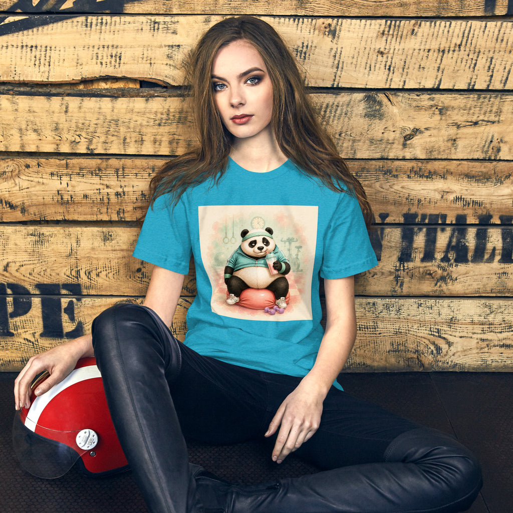 Panda Workout Graphic Tee, Unisex Fitness Shirt, Funny Gym Gift