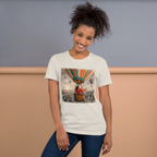 Hot Air Balloon Graphic Tee, Vintage Woman Travel Shirt, Whimsical Adventure Gift