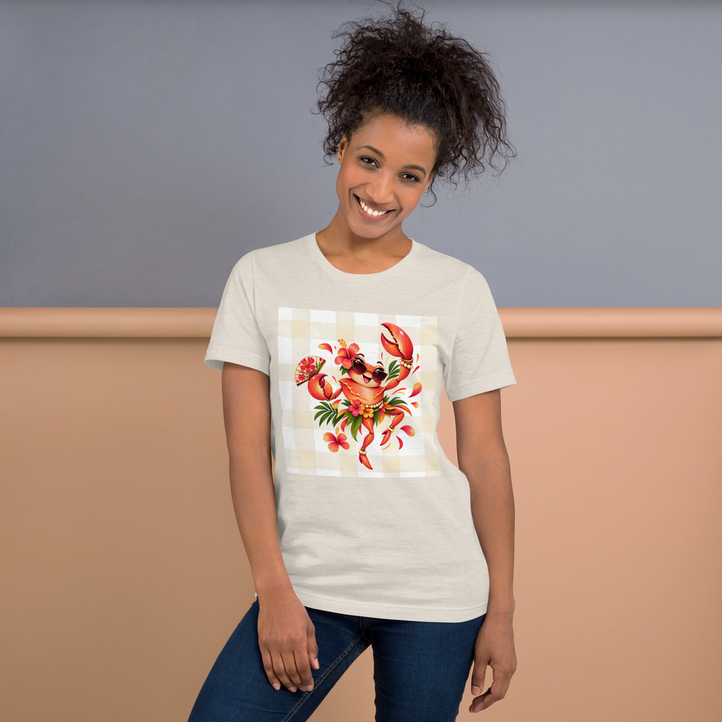 Women’s Tropical Lobster Graphic Tee, Coastal Summer Shirt, Beach Lover Gift