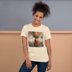 Hot Air Balloon Graphic Tee, Vintage Woman Travel Shirt, Whimsical Adventure Gift