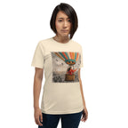 Hot Air Balloon Graphic Tee, Vintage Woman Travel Shirt, Whimsical Adventure Gift