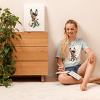 Cute Donkey Graphic Tee for Women, Whimsical Farm Animal Shirt