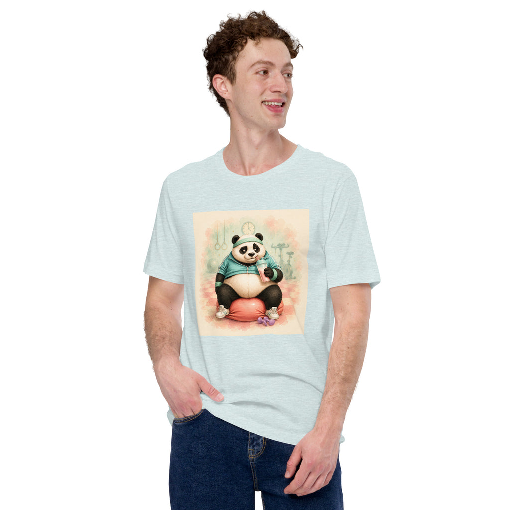 Panda Workout Graphic Tee, Unisex Fitness Shirt, Funny Gym Gift