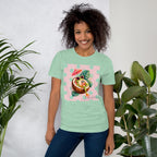 Women’s Tropical Cocktail Graphic Tee, Coconut Drink Summer Shirt