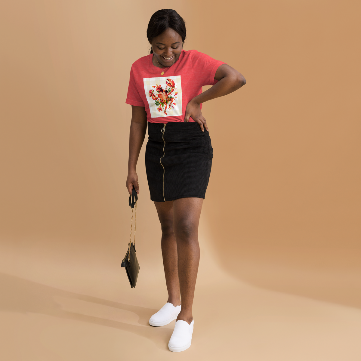 Women’s Tropical Lobster Graphic Tee, Coastal Summer Shirt, Beach Lover Gift