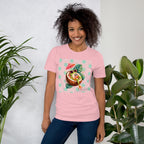 Women’s Tropical Cocktail Graphic Tee, Coconut Drink Summer Shirt