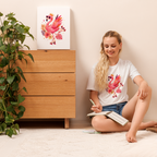 Pink Flamingo Shirt for Women, Tropical Graphic Tee, Colorful Summer T-Shirt, Beach Vacation Tee, Flamingo Lover Gift