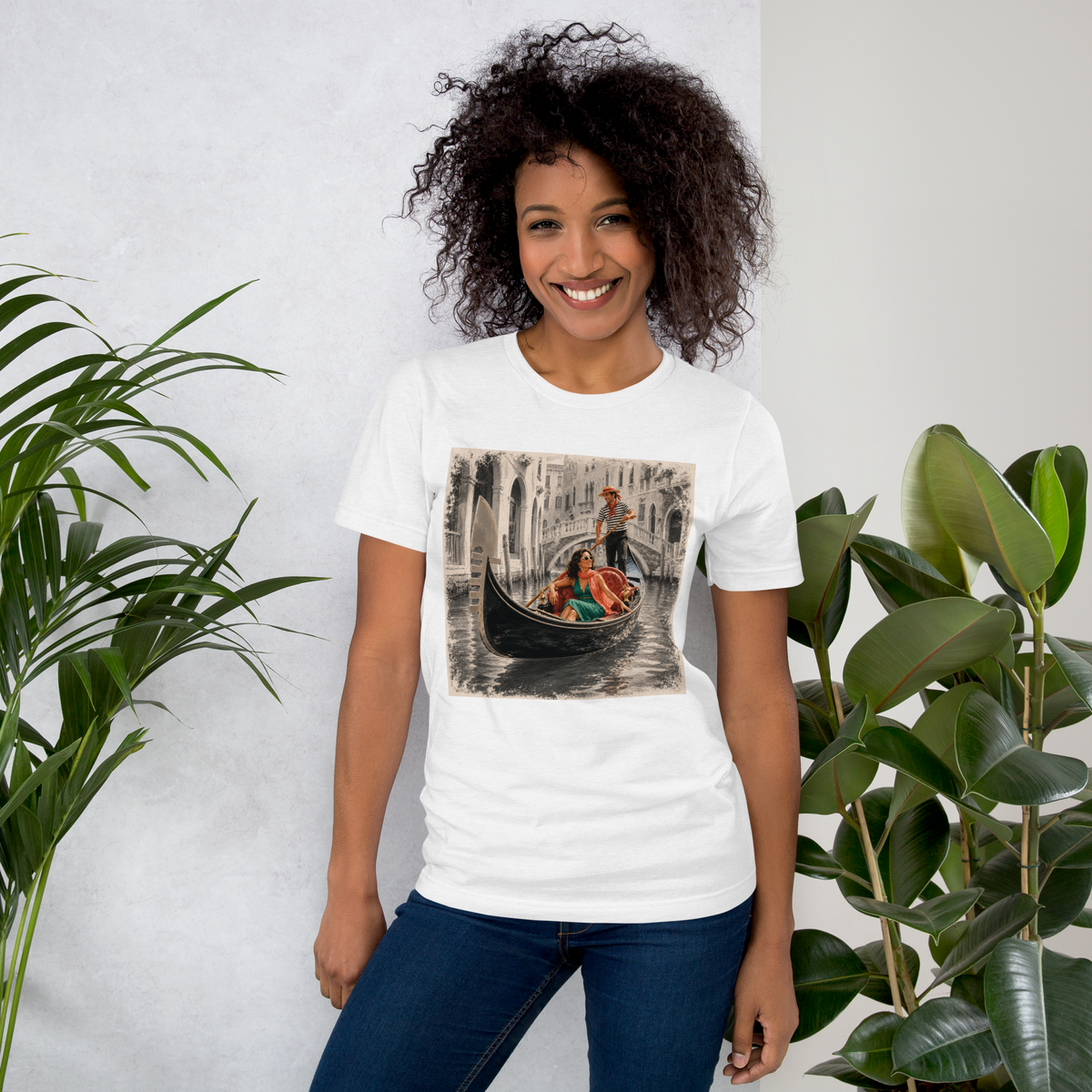 Camisa de Venecia, Italia, para mujer, camiseta gráfica de góndola, camiseta de vacaciones italianas, camisa vintage de Venecia, camiseta de viaje por Italia