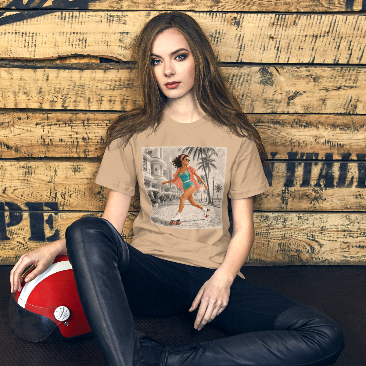 Miami Shirt for Women, Retro Roller Skating Tee, Vintage Florida T-Shirt, Miami Beach Graphic Tee, Summer Vacation Shirt, Skater Girl Gift