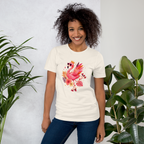 Pink Flamingo Shirt for Women, Tropical Graphic Tee, Colorful Summer T-Shirt, Beach Vacation Tee, Flamingo Lover Gift