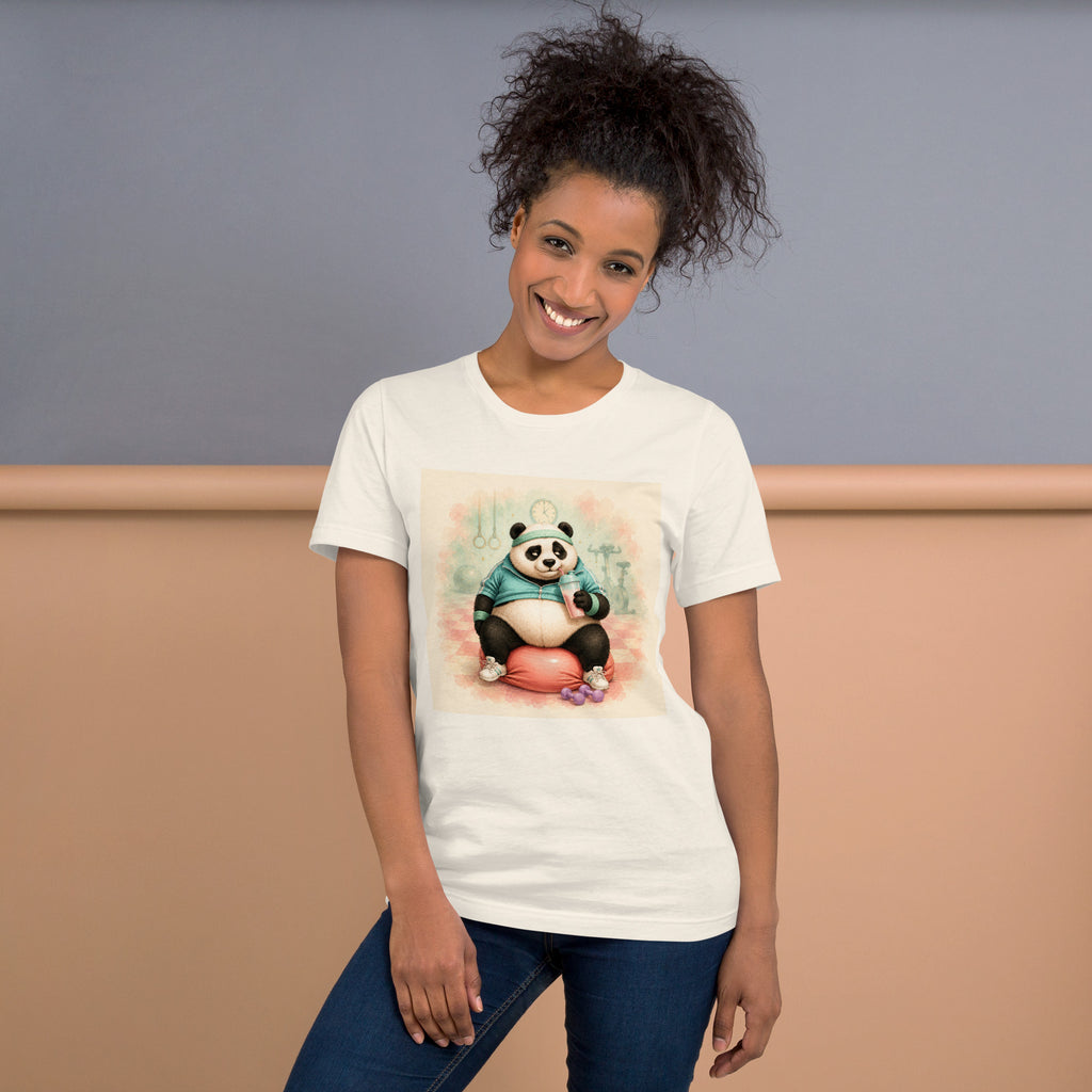Panda Workout Graphic Tee, Unisex Fitness Shirt, Funny Gym Gift