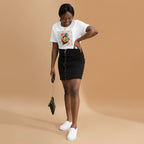 Women’s Tropical Cocktail Graphic Tee, Coconut Drink Summer Shirt