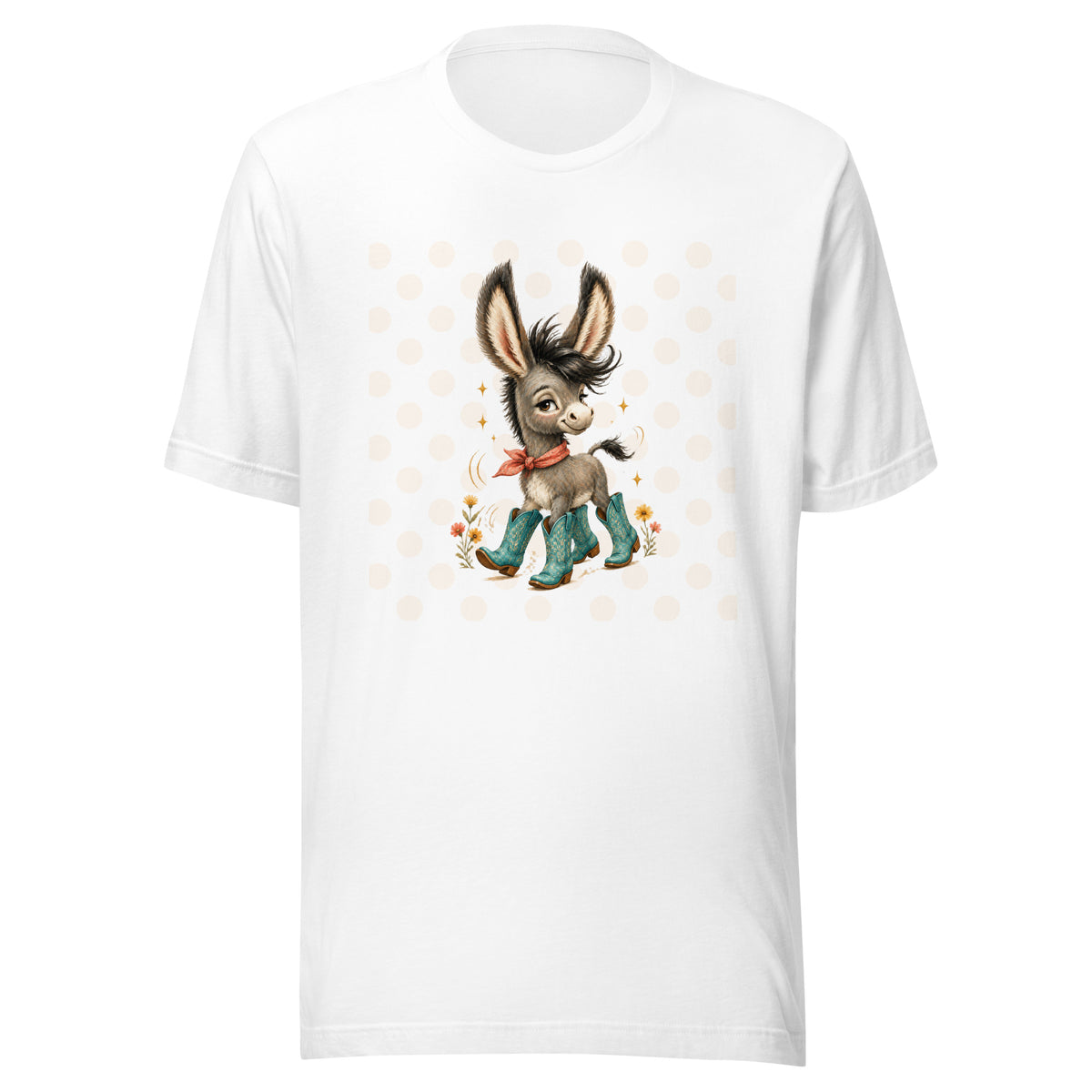 Cute Donkey Graphic Tee for Women, Whimsical Farm Animal Shirt